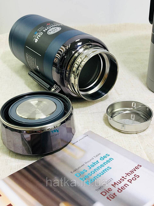 Термос металевий «Колонел» 1300 мл утримання тепла до 12-24 годин чорний Київ - фото 5