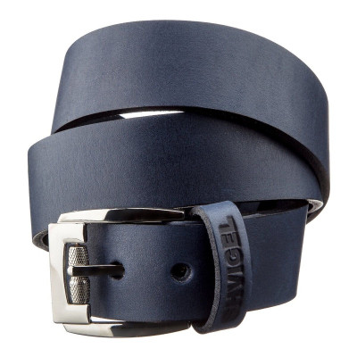 Ремень Shvigel Классический мужской кожаный Синий (11254) Винница - изображение 1