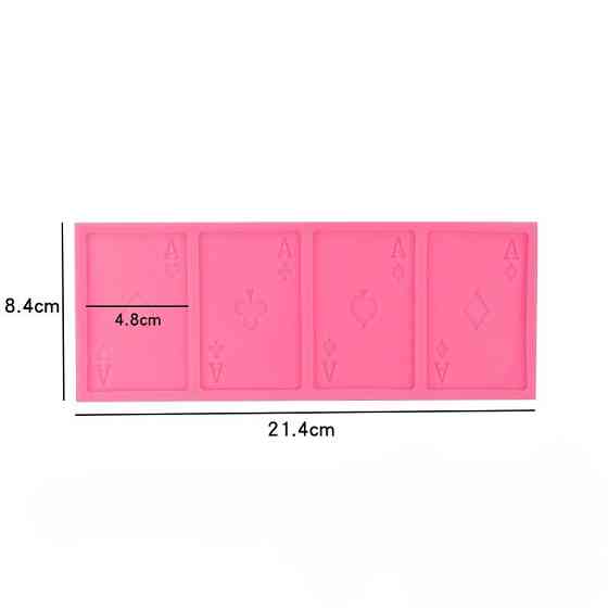 Молд силиконовый Карты 84 на 214 мм розовый Киев