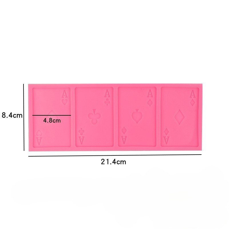 Молд силиконовый Карты 84 на 214 мм розовый Киев - изображение 2