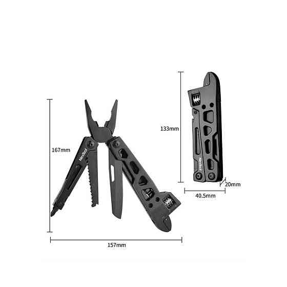 Мультитул Xiaomi NexTool Vanguard Multifunctional Wrench Black Киев