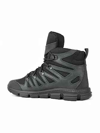 Тактичні черевики ГРИЗЛІ , демісезонні, чорні, шкіряні, водонепроникні, зносостійкі, прошиті, посилений носок Львів