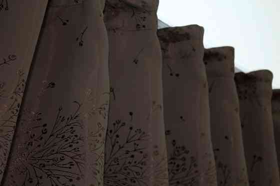 Кухонный комплект VR-Textil № 084к шторки с ламбрекеном белый с коричневым 270х170 см (52-0634) Киев