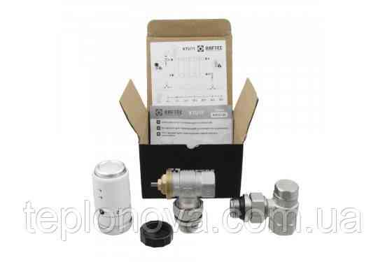 Комплект термостатичних клапанів кутовий Raftec KTU11 White Чернівці
