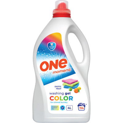Гель для прання One Moment Color Exotic Fruit 4 л (4820096036914) Вінниця - фото 1