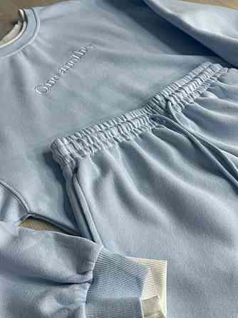 Костюм жіночий A-N 27063 світшот і джогери оверсайз з вишивкою блакитний , блакитний, S Київ