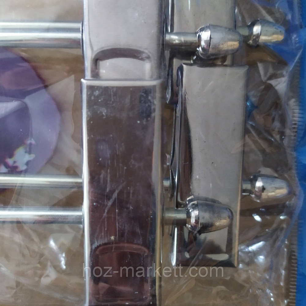 Плічка вішалки (тремпеля) брючні хромовані прищіпка та гачок 35 см 10 шт. в уп Харків - фото 4