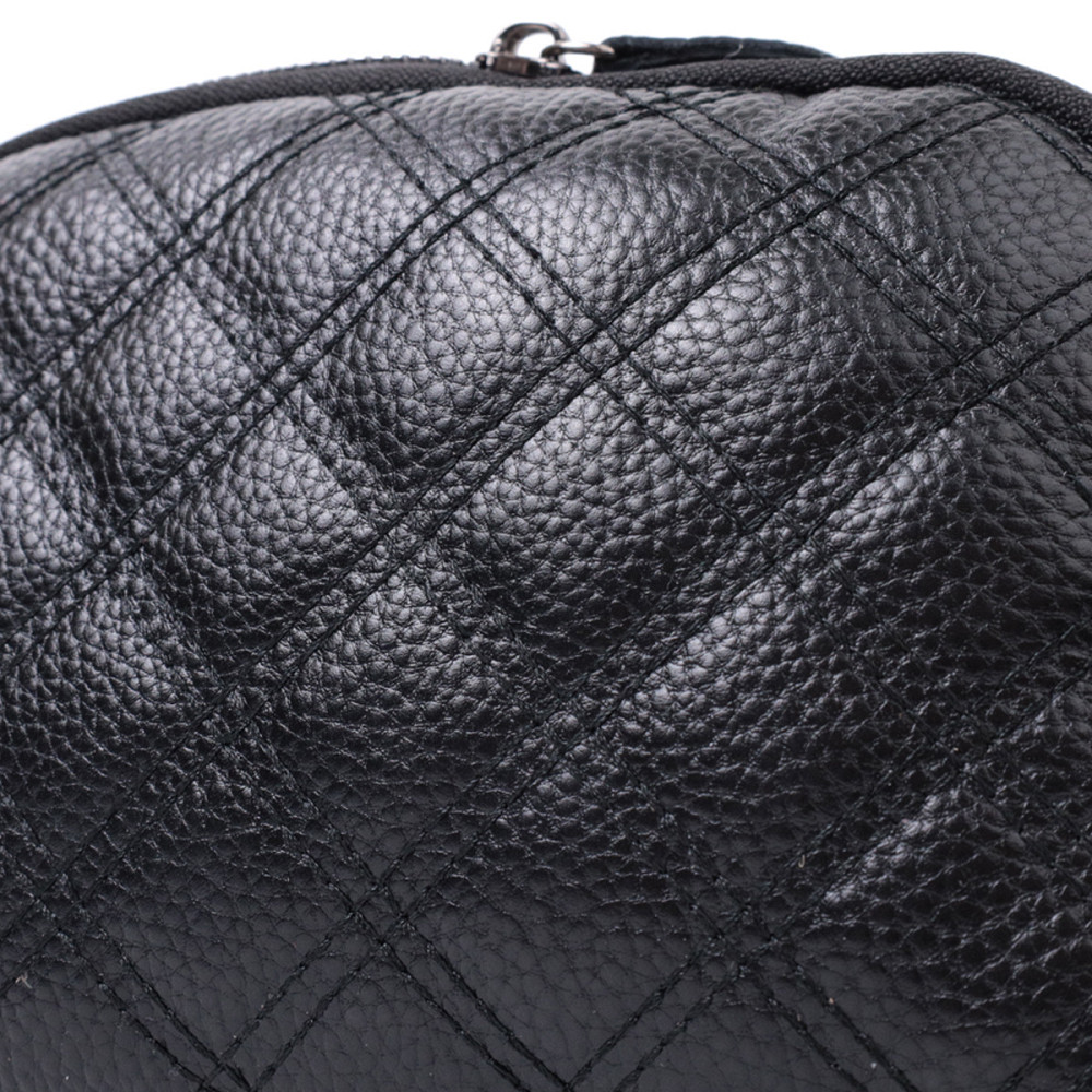 Жіноча сумка прошита ромбами на лицьовій стороні з натуральної шкіри Vintage 22807 Чорний Київ - фото 7