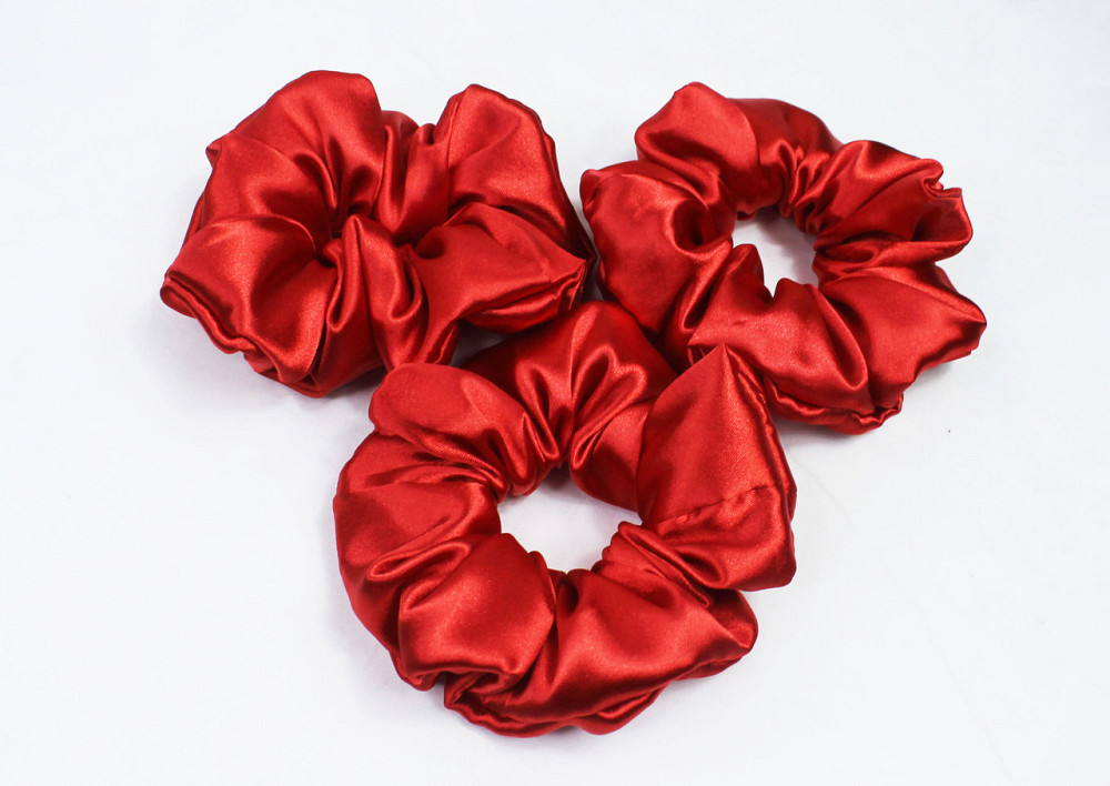 Набір резинок для волосся атласний Червоний Харків - фото 2