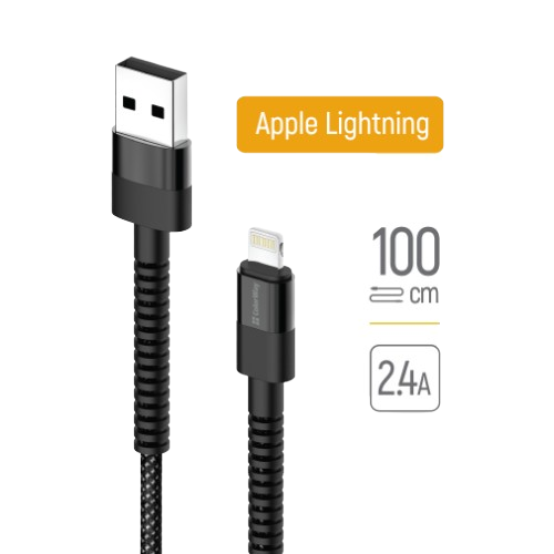 Кабель USB Lightning ColorWay CW-CBUL063-BK 2,4A 1м чорний Житомир