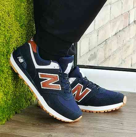Сині Кросівки New Balance 574 Жіночі Чоловічі Замшеві Нью Баланс (розміри: 36,37,38) - 74-7 Дніпро