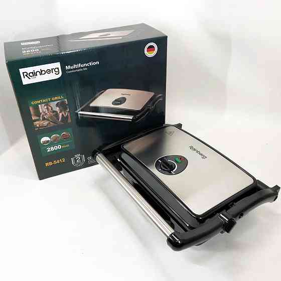 Настільний гриль електричний Rainberg RB-5412 2800 Вт, Універсальний гриль для домашнього використання QD-82 Івано-Франківськ
