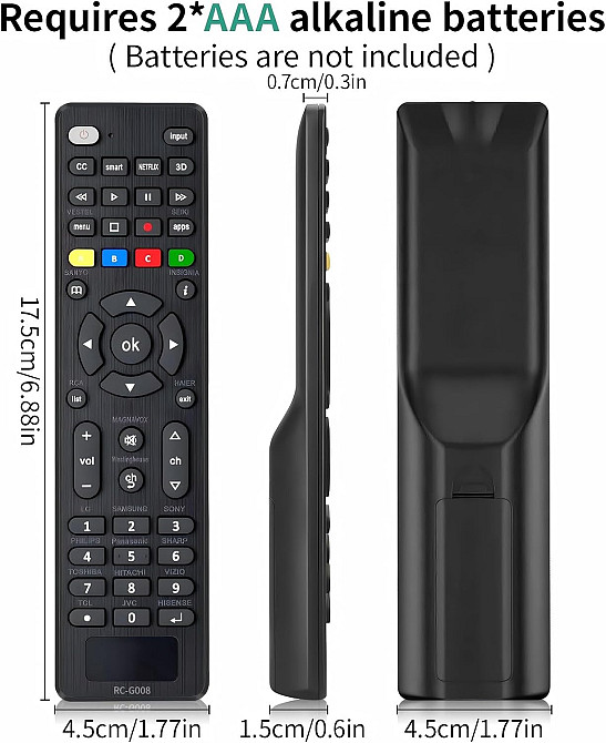Універсальний пульт YI XING LONG для телевізорів Samsung, LG, Sony, Vizio, TCL, Hisense, Insignia, Toshiba, JVC, Philips, Sanyo, Sharp, Panasonic Луцк - изображение 2