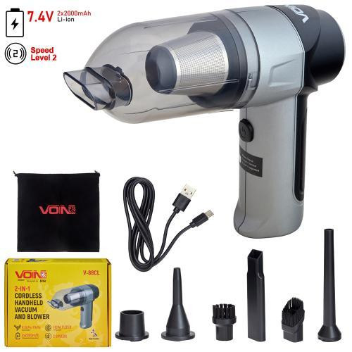 Пылесос аккумуляторный VOIN V-88CL 90W, 7.4V, 2 режима, влажная и сухая уборка, сумка в комплекте Харьков - изображение 13