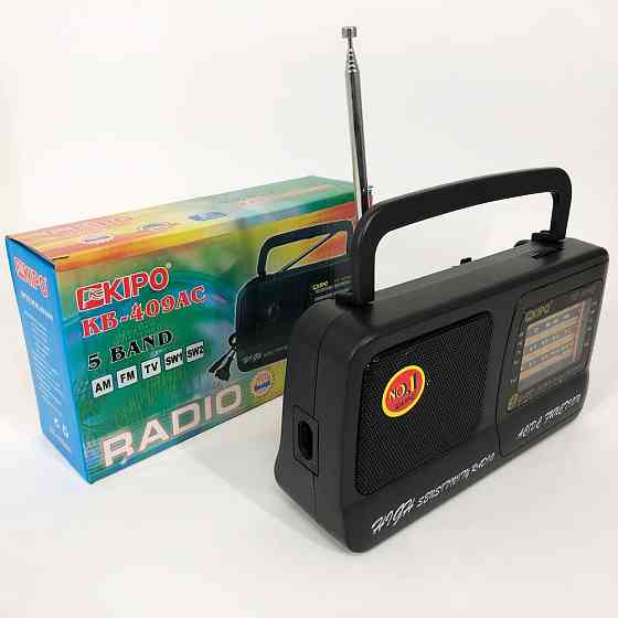 Мини радио Kipo KB-409 AC, Радиоприемник всеволновой, Мощный портативный многочастотный радиоприемник ZY-36 Львов