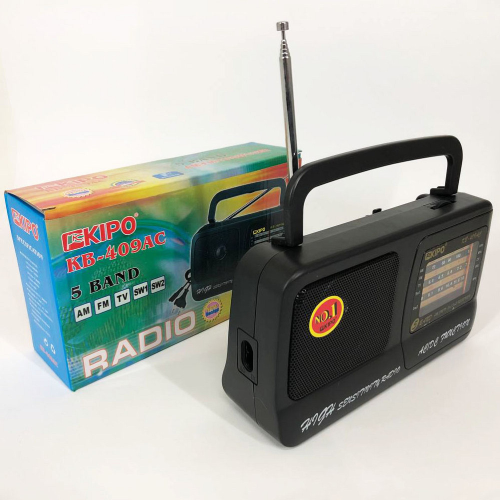 Мини радио Kipo KB-409 AC, Радиоприемник всеволновой, Мощный портативный многочастотный радиоприемник ZY-36 Львов - изображение 1