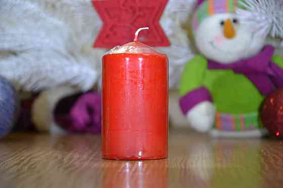 Свічка столова циліндр Bispol AURA Candles sw50_100_030 Червоний Киев