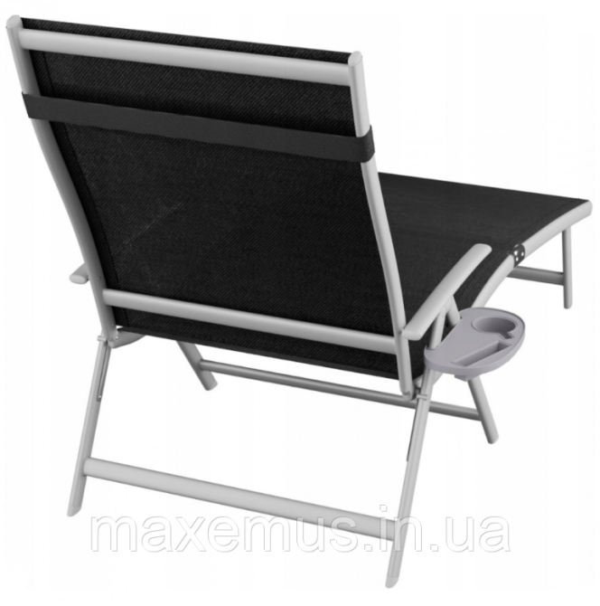 Раскладное садовое кресло лежак Bonro B G 0 0 8 шезлонг складной алюминиевая рама черный Мостиска - изображение 15