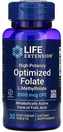 Фолат Life Extensions Optimized Folate 8500 мкг 30 таб Київ