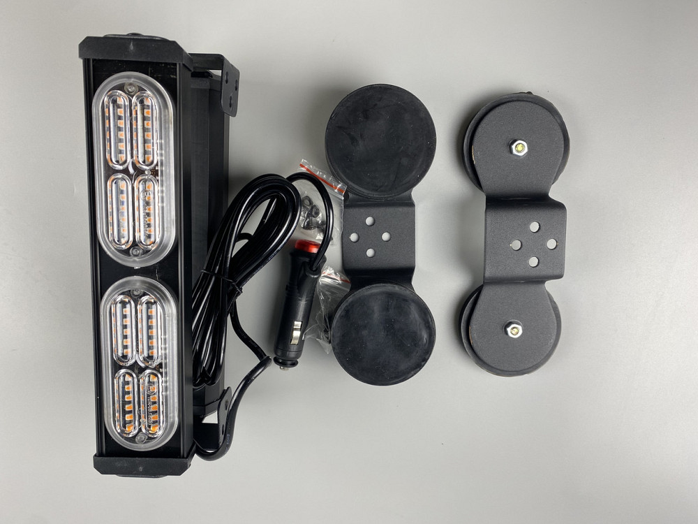 Стробоскоп LED 2 секции двухсторонний световой сигнальный, LED-балка крепление двойной магнит универсальный Мукачево - изображение 7