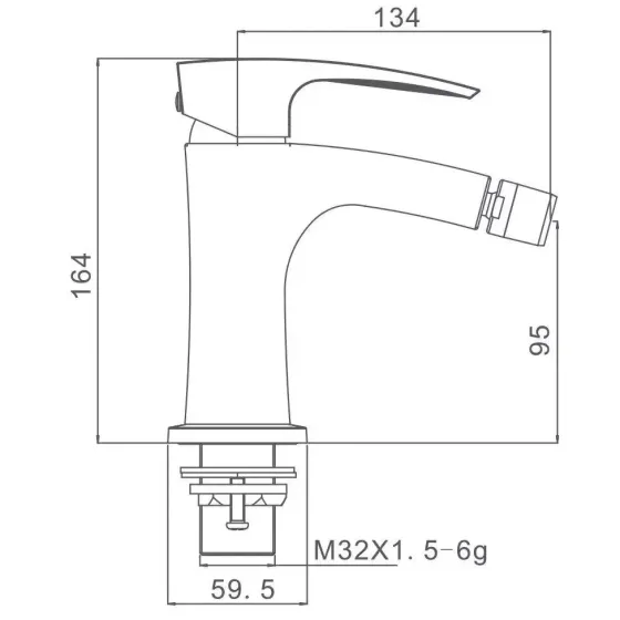 Змішувач для біде GAPPO G5007-8 білий/хром Київ