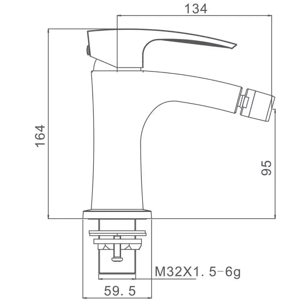 Смеситель для биде GAPPO G5007-8 белый/хром Киев - изображение 6