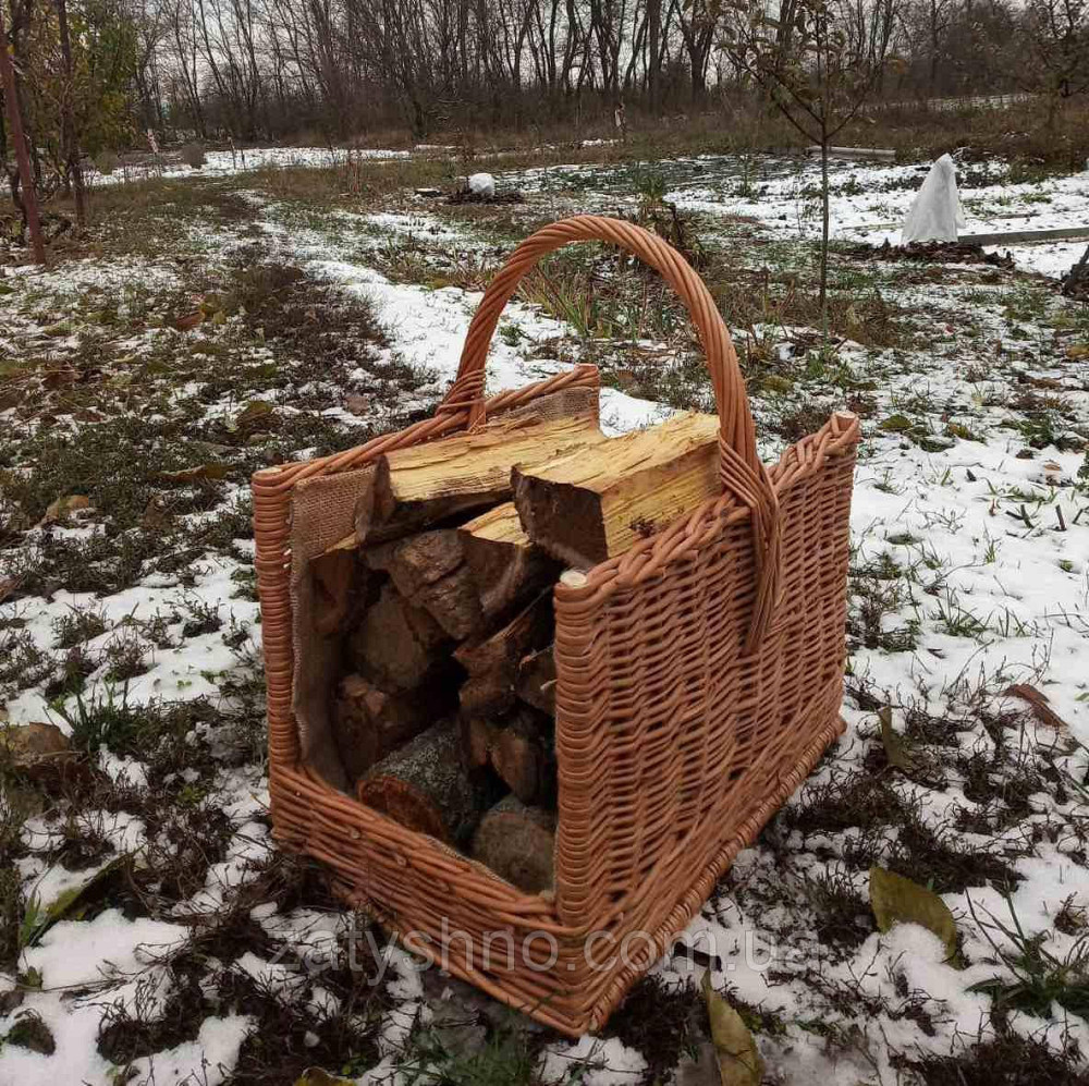 Кошик плетений на дрова для каміна Київ - фото 2