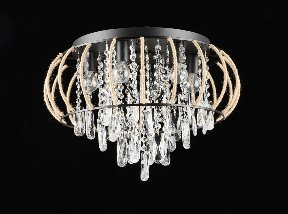 Люстра підвісна кришталева E2729/6, Чорний Коломия - фото 1