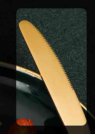 Набір золотих столових приладів 24 шт х 6 персон Нержавыюча сталь Подарункова коробка Кременчук