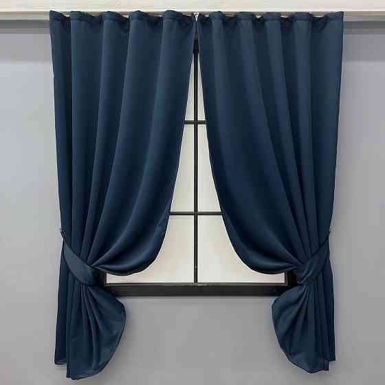 Комплект штор коротких VR-Textil Bagema Rvs № 1474ш 130х170 см 2 шт Синий (35-0351) Киев