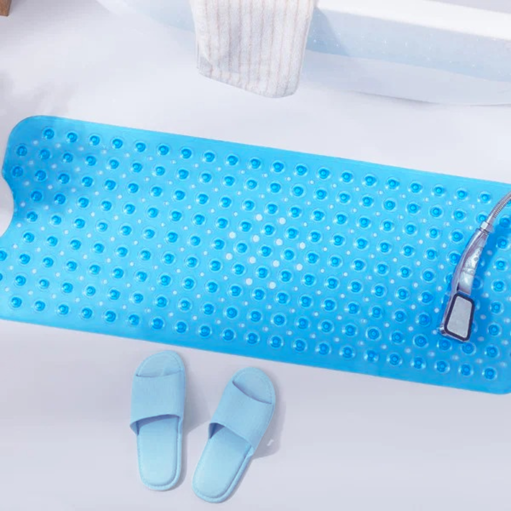 Коврик для ванной комнаты и душа атискользящий,для тела массажный силиконовый с присосками,синий, 40х100 см Каменец-Подольский - изображение 3