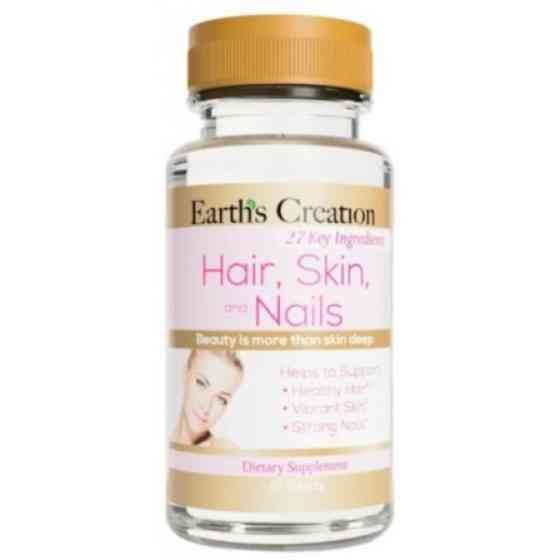 Витамины для волос кожи и ногтей Earths Creation Hair, Skin & Nails 60 tabs Луцк