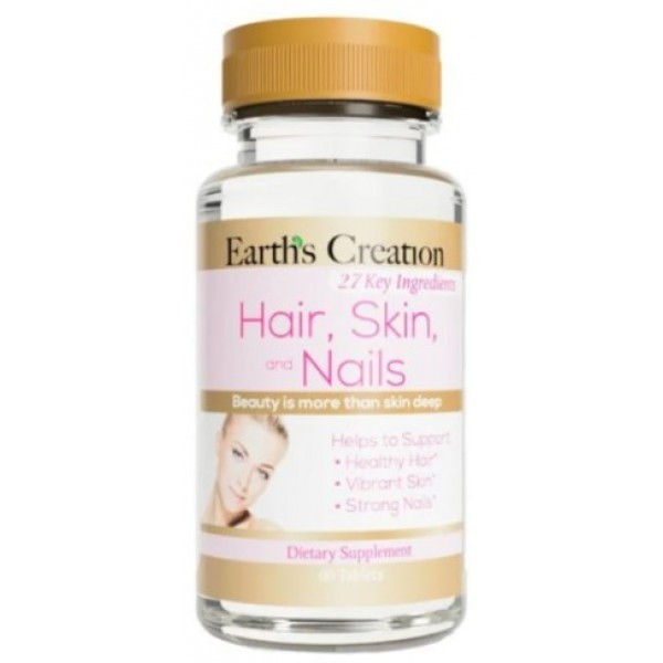 Витамины для волос кожи и ногтей Earths Creation Hair, Skin & Nails 60 tabs Луцк - изображение 1