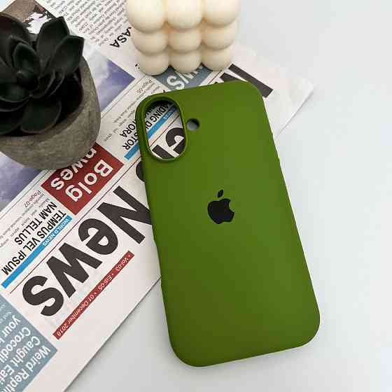 Чохол для смартфона Silicone Full Case AA Open Cam for Apple iPhone 16 29,Army Green Киев