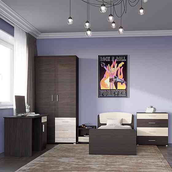 Спальня Детская Эверест Бриз Комплект 13 (модульная - 5 элементов) венге/дуб молочный (DTM-2574) Львов