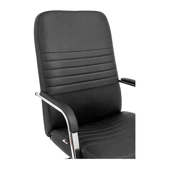 Офісне крісло керівника Richman Prius Хром M1 Tilt Чорний Дніпро