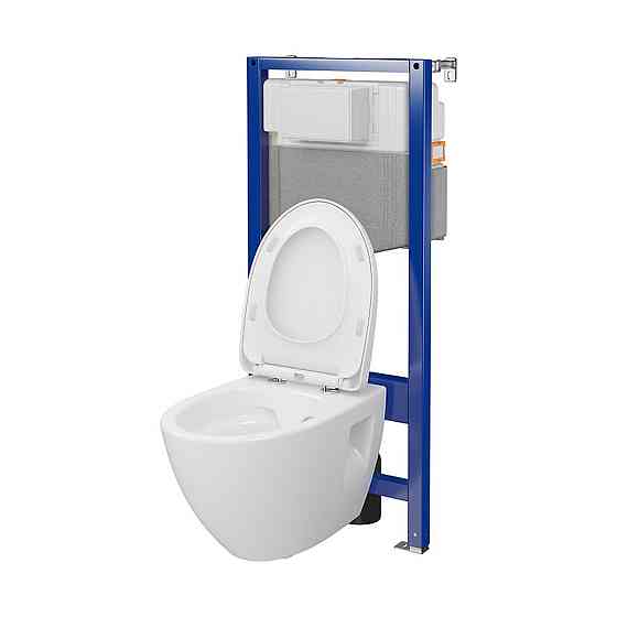 КОМПЛЕКТ С35 ІНСТ СИС-МА AQUA 50 QF MEХАН+ MODUO PLUS ОВАЛЬНИЙ CLEANON з сид дюр ліфт БЕЗ КНОПКИ Киев