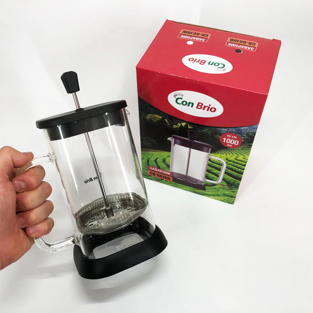 Прес-заварник для чаю Con Brio CB-6610В 1000 мл, Заварники для чаю та кави Френчпрес кави AO-52 Івано-Франківськ - фото 3