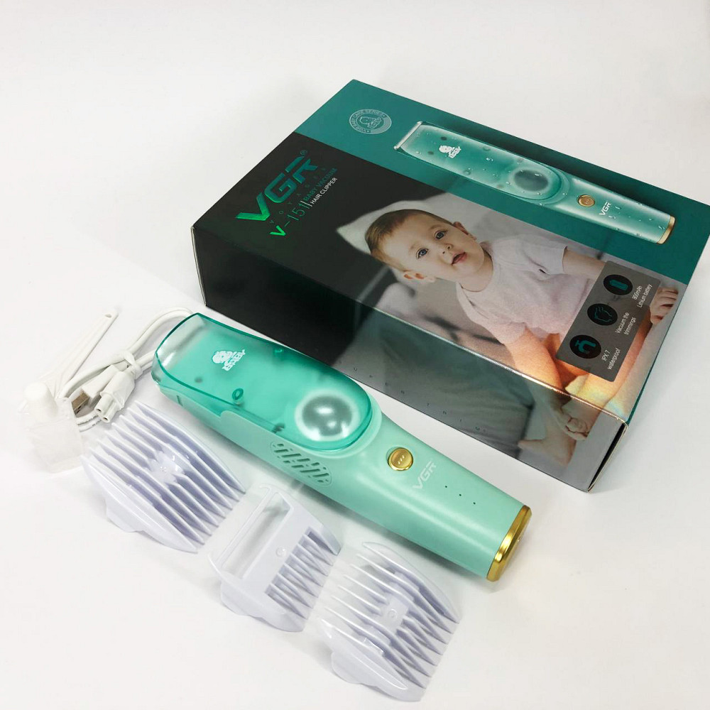 Машинка з витяжкою для стрижки дітей та немовлят VGR V-151 Baby зі змінними насадками OK-68 Івано-Франківськ - фото 3