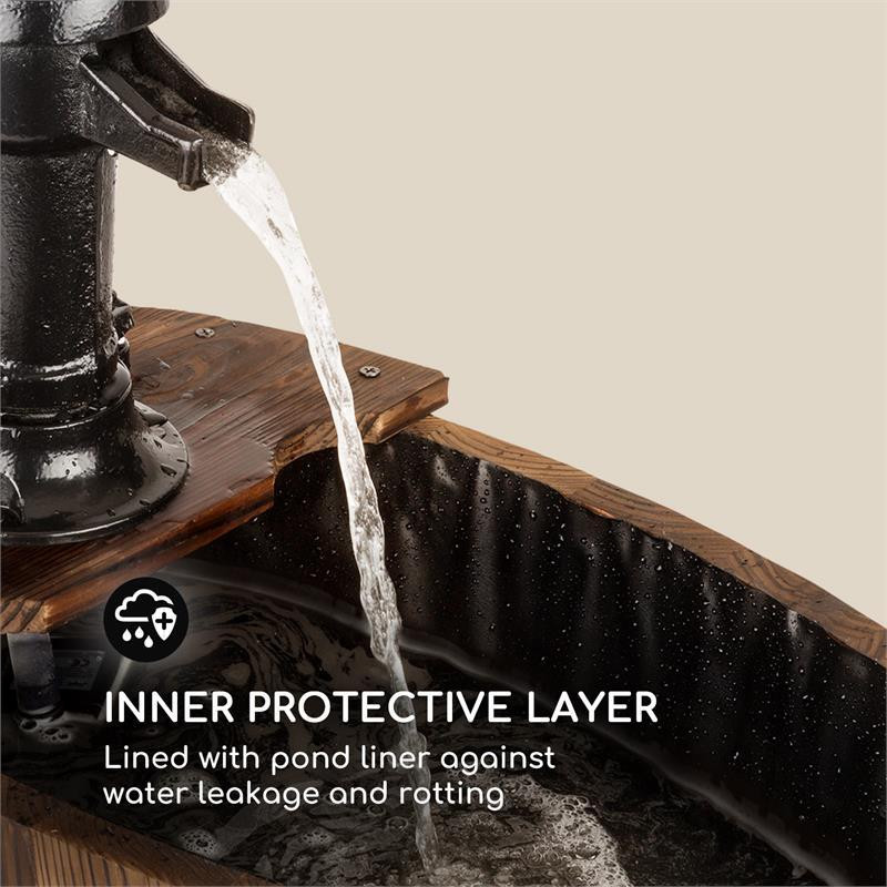 Садовый фонтан Starnberg 12W насос с ручкой из чугуна дерево коричневый (Германия, читать описание) Ровно - изображение 3