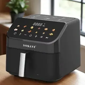 Аэрофритюрница SK-10070, таймер до 60 мин, температура 80-200°C, защита от перегрева, легкая очистка Одесса