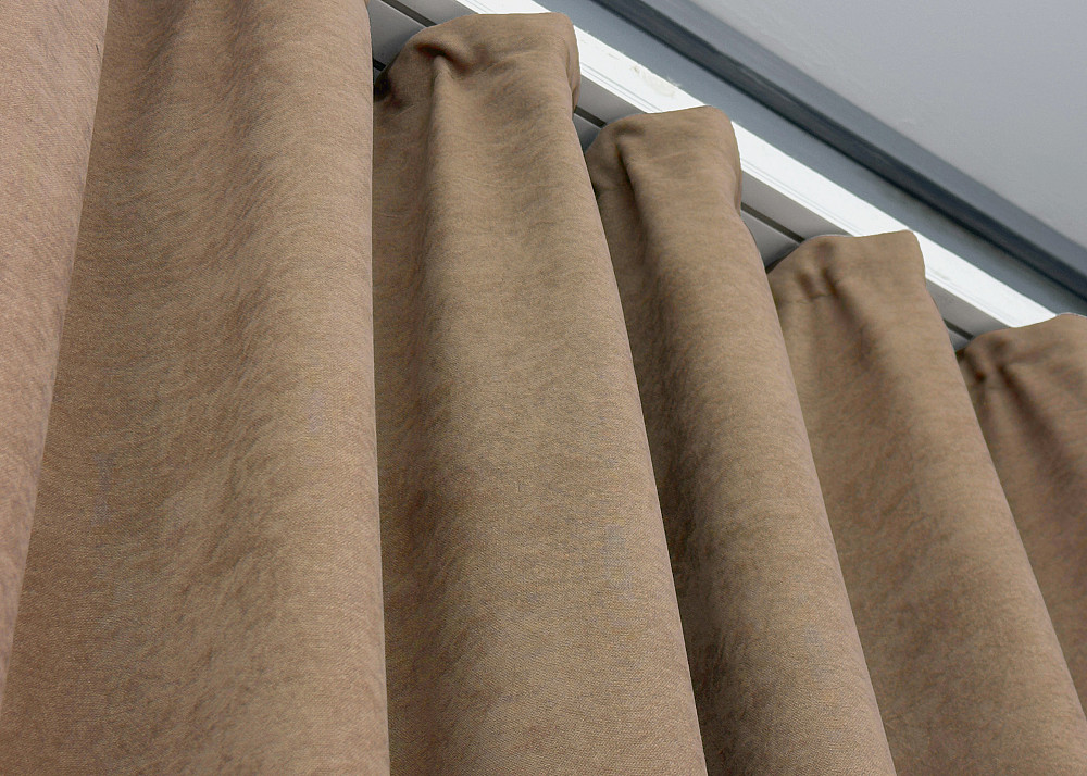 Шторна тканина мікровелюр Petek YL колір капучино 1701ш Київ - фото 5