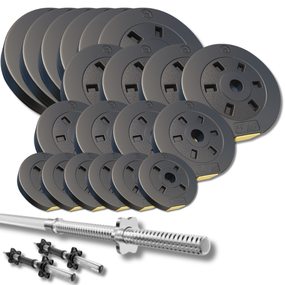 Набор со штангой и гантелями Besport PowerPro 112кг (гриф 218см) Киев - изображение 1