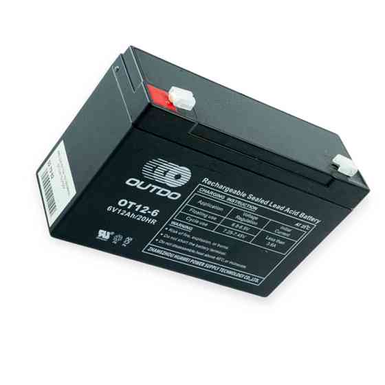 Аккумулятор 12A (150x50x95) SLA промышленный черный 6V Мукачево