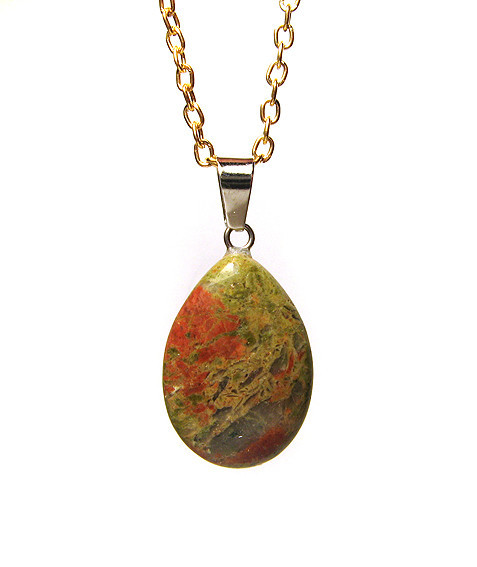 Кулон із натурального каменю епідот Київ - фото 1