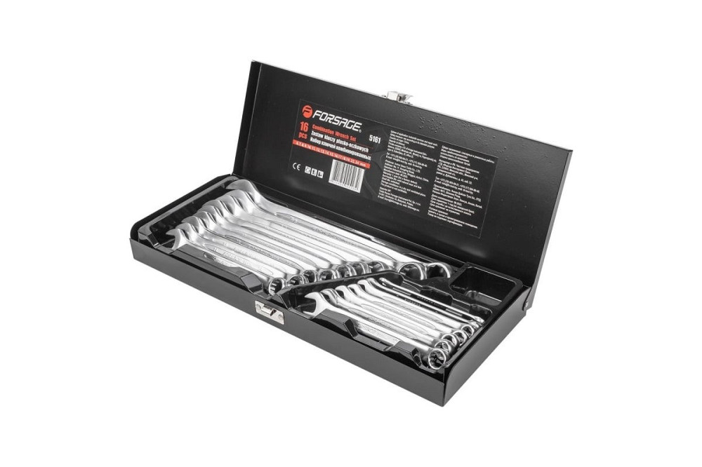 Набор ключей комбинированных 16пр. (6-19, 17,22, 24мм) в металлическом кейсе Forsage F-5161 Одесса - изображение 2