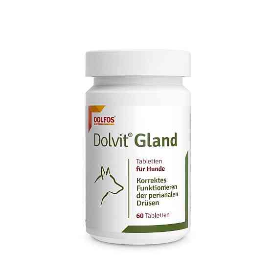 Дополнительный корм для собак Дольфос Dolvit Gland (Долвит Гленда) для улучшения функционирования перианальных желез, 60 таблеток Винница