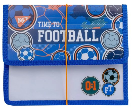 Папка для зошитів на гумці "Yes " пласт В5 491799 "Football", шт Київ - фото 1