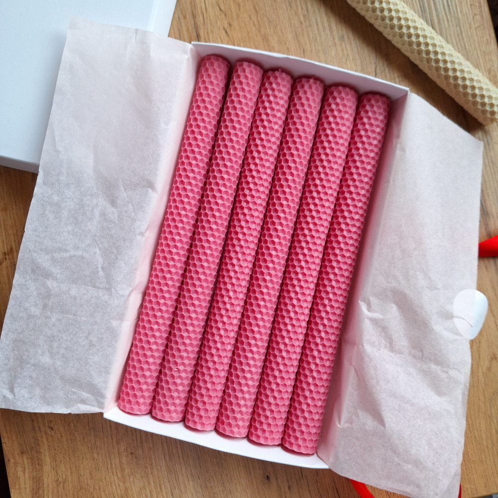 Свечи из вощины в подарочном наборе, 6 шт по 26 см. Столовые, восковые свечи Одесса - изображение 5