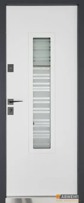 Вхідні двері Abwehr Defender Matrix 555 RAL 7021Т+ Вуличний вологостійкий МДФ Білий 860*2050 мм Київ - фото 2
